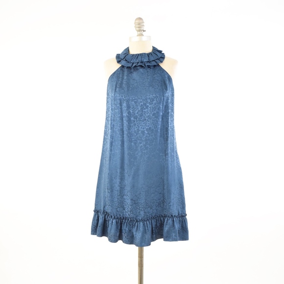 Tufi Duek Dresses & Skirts - Tufi Duek Teal Silk Brocade Shift Dress